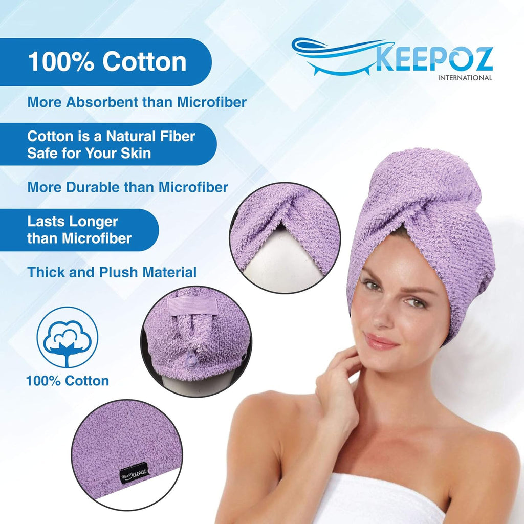 KEEPOZ Hair Towel Wrap(2pcs)