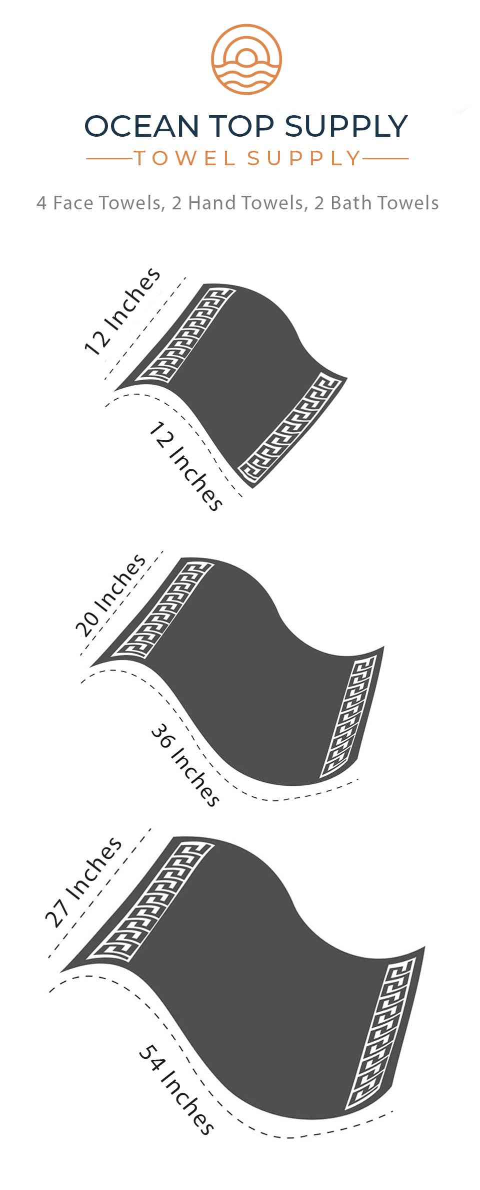 Pack of 8 Towels Set