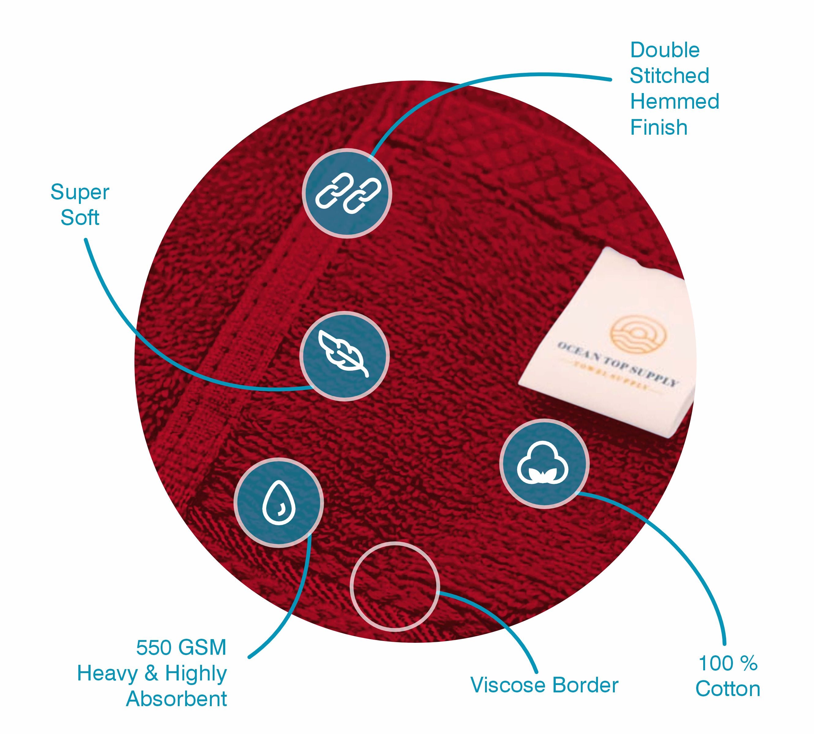 Pack of 8 Towels Set